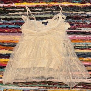 Cream AE sparkly tank ✨